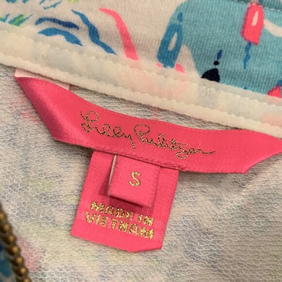Lilly Pulitzer Nantucket Skipper Popover Women's Size Small S 1/2 Half Zip - Picture 3 of 7